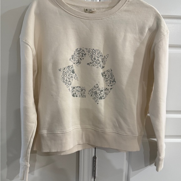 Pact Sweaters - Pact Cream Recycling Sweatshirt Medium Preowned